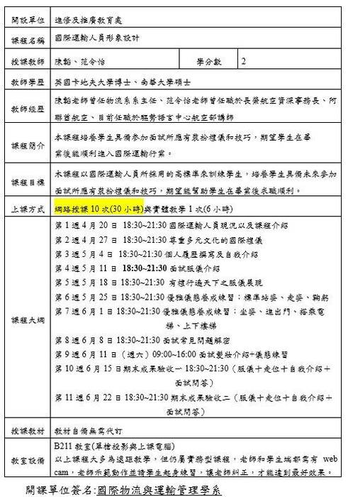 【公告】高中職學生專業素養課程圖片